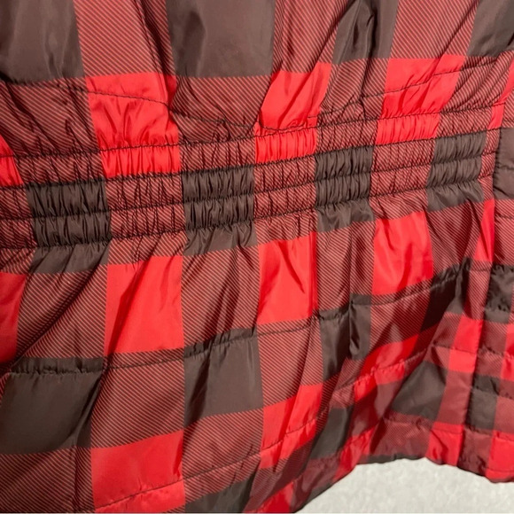 Talbots Faux Fur Buffalo Plaid Puffer Vest - Picture 4 of 10